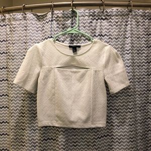 MOVING SALE Forever 21 White Crop Top Size Small